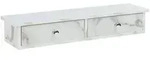 [en.casa] Wandregal, Perlmutt, Holzwerkstoff, Marmor Optik, 2 Schubladen,...