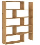 Masseno B&uuml;cherregal, Eiche Artisan, Holzwerkstoff, 72.5x138x24 cm, Wohnzimmer,