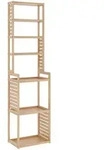 [en.casa] Badezimmerregal, Natur, Holz, Bambus, 42x165x28 cm, Badezimmer,