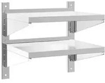 vidaXL Wandregal, Silber, Metall, 40x48x50 cm, Wohnzimmer, Regale, Wandregale