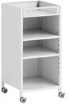 Homcom B&uuml;cherregal, Wei&szlig;, Metall, 34x69.5x35 cm, Waschk&uuml;che, Mehrzweckschr&auml;nke