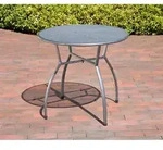 Gardenson Gartentisch, Grau, Metall, rund, 80x74x80 cm, UV-best&auml;ndig,