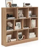 Costway B&uuml;cherregal, Braun, Holzwerkstoff, 120x104x24 cm, Wohnzimmer, Regale,