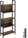 tectake Regal, Rost, Holzwerkstoff, Beton Optik, Rechteckig, 24x165.5x62 cm,