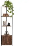 Relaxdays Eckregal, Mehrfarbig, Holzwerkstoff, Metall, 44.5x147x30 cm, Wohnzimmer,