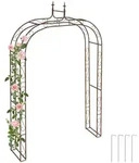 Relaxdays Rosenbogen, Braun, Metall, 155x240x39 cm, Gartenzubeh&ouml;r, Gartendeko