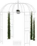 Relaxdays Rosenpavillon, Wei&szlig;, Metall, 211x269x211 cm, Gartenzubeh&ouml;r, Gartendeko