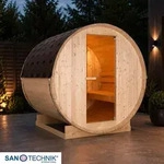 Sanotechnik Saunafass Troms&ouml; L, Fichte, Glas, Fichte, 180x191.5x189 cm, Freizeit,