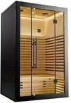 Artsauna Infrarotkabine, Schwarz, Holz, 105x190x120 cm, Freizeit, Wellness,
