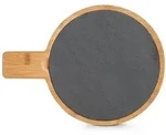 Zeller Servierbrett, Anthrazit, Stein, 22x1.5x29.5 cm, Tischkultur & Servieren,
