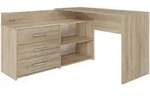 Raumhirsch Furniture Schreibtisch, Sonoma Eiche, Holzwerkstoff, Rechteckig,...