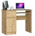 Akord Schreibtisch, Eiche Artisan, Holzwerkstoff, Nachbildung, Holz Optik, 3...