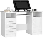 Raumhirsch Furniture Schreibtisch, Wei&szlig;, Holzwerkstoff, Rechteckig, 50x74x120 cm,