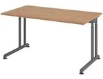 b&uuml;m&ouml; Schreibtisch, Nussbaum, Graphit, Holzwerkstoff, Nachbildung,Nussbaum,