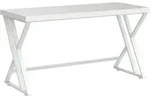 Schreibtisch, Wei&szlig;, Metall, 140x75.5x60 cm, Arbeitszimmer, Schreibtische,