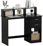Schreibtisch, Schwarz, Holzwerkstoff, 105x94x48 cm, Arbeitszimmer,...