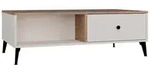 kommodly Couchtisch, Beige, Holzwerkstoff, 110x37x60 cm, Wohnzimmer,