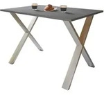 Mid.you Schreibtisch, Anthrazit, Silber, 80x76x160 cm, Arbeitszimmer,...