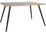 Mid.you Schreibtisch, Schwarz, Sonoma Eiche, Metall, Holzwerkstoff, konisch,