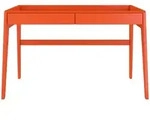 Visby Schreibtisch, Orange, Buchenholz, Rechteckig, 125x81x70 cm, Arbeitszimmer,
