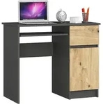Raumhirsch Furniture Schreibtisch, Eiche Artisan, Graphit, Holzwerkstoff,...