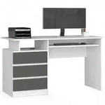 Raumhirsch Furniture Schreibtisch, Wei&szlig;, Grau, Holzwerkstoff, Rechteckig,...