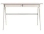 Visby Schreibtisch, Wei&szlig;, Buchenholz, Rechteckig, 120x75.5x65 cm, Arbeitszimmer,