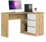 Raumhirsch Furniture Schreibtisch, Eiche Artisan, Wei&szlig;, Holzwerkstoff,...