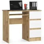 Raumhirsch Furniture Schreibtisch, Eiche Artisan, Wei&szlig;, Holzwerkstoff,...