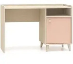 Feldmann-Wohnen Schreibtisch, Braun, Pink, Holzwerkstoff, 1 F&auml;cher, 120x80x58...