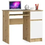 Raumhirsch Furniture Schreibtisch, Eiche Artisan, Wei&szlig;, Holzwerkstoff,...