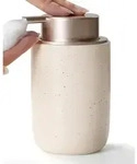 Schaumseifenspender, Beige, Keramik, 8x14x8 cm, Badaccessoires,...