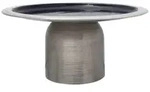 Kayoom Tortenplatte, Silber, Dunkelblau, Metall, rund, 14 cm, handgemacht,