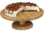 Relaxdays Tortenplatte, Hellbraun, Holz, 33x11.5x33 cm, Tischkultur & Servieren,