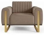 Selsey Sessel, Beige, Metall, 1-Sitzer, Rechteckig, 106x79x92 cm, Wohnzimmer,...