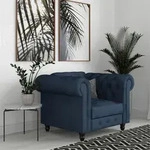 Livetastic Sessel Firenze, Blau, Holz, Uni, 111x83x87 cm, Relaxfunktion, gepolsterte