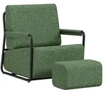 SoBuy Sessel, Ahorn, Textil, 1-Sitzer, F&uuml;llung: Schaumstoff, Rundrohr,...