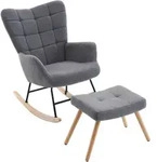 Okwish Schaukelstuhl, Grau, Textil, 88x91x68 cm, Wohnzimmer, Sessel,...