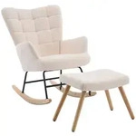 Okwish Schaukelstuhl, Beige, Textil, 88x91x68 cm, Wohnzimmer, Sessel,...