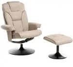 Beliani Fernsehsessel, Taupe, Grau, Schwarz, Textil, 87x98x81 cm, Wohnzimmer,...