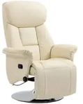 Homcom Relaxsessel, Creme, Metall, 1-Sitzer, F&uuml;llung: Schaumstoff, 78x109x80...