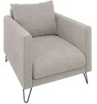 S-Style Sessel, Taupe, Textil, Echtholz,Buche, Birke, 1-Sitzer, F&uuml;llung: