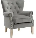 Mid.you Ohrensessel Akzent, Grau, Holz, Textil, 73x86x75 cm, gepolsterte...