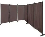 Quick Star Paravent, Taupe, Metall, 340x170 cm, Sonnenschutz & Sichtschutz,