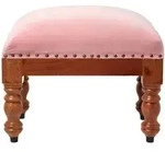 Homescapes Samt-Hocker, Rosa, Textil, Uni, Rechteckig, 30x40x50 cm, Wohnzimmer,