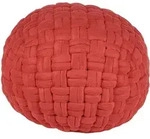 Beliani Pouf, Rot, Textil, 1-Sitzer, Rund, 45x35x45 cm, Wohnzimmer, Hocker, Poufs