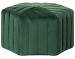 Beliani Pouf, Gr&uuml;n, Textil, 1-Sitzer, Sechseckig, 53x29x53 cm, Wohnzimmer,...