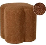 Beliani Pouf, Gold, Textil, Eukalyptusholz, Freiform, 41x44x35 cm, Wohnzimmer,