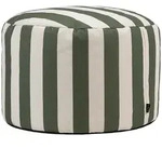 icon Sitzpouf, Olivgr&uuml;n, Textil, Gestreift, Rund, 55x35x55 cm, Wohnzimmer,...