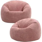 icon Sitzsack, Pink, Textil, 2-Sitzer, Rund, 85x50x85 cm, Wohnzimmer, Hocker,